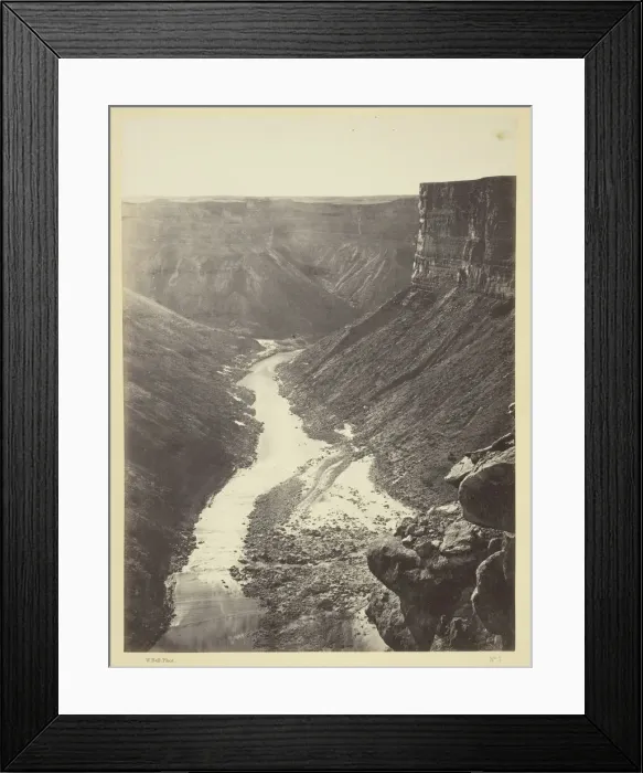 Framed Print : Grand Canyon, Colorado River, Near Paria Creek, Looking West, 1872