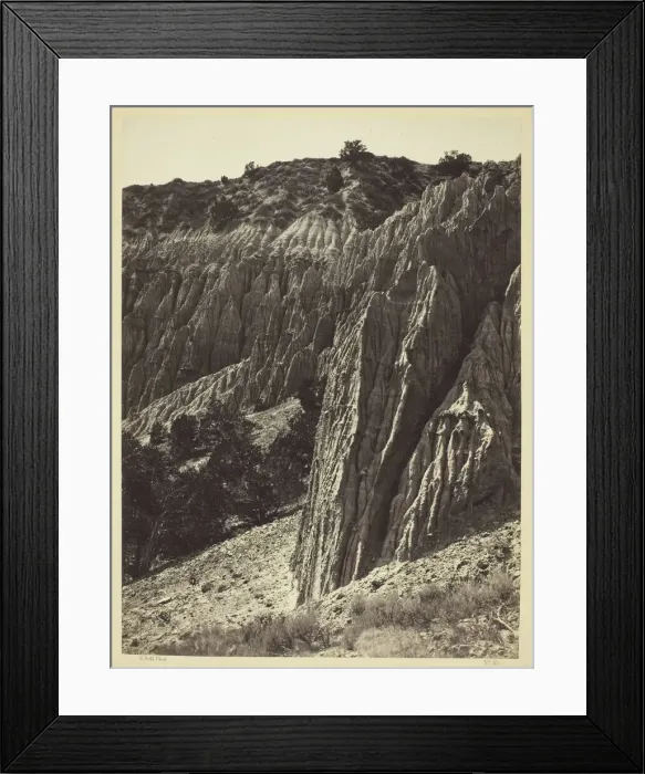 Framed Print : Rain Sculpture, Salt Creek Canon, Utah, 1872. Creator: William H. Bell Framed Print : Rain Sculpture, Salt Creek Canon, Utah, 1872. Creator: William H. Bell