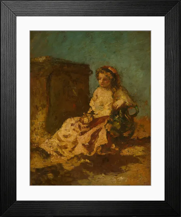 Framed Print : Meditation (Seated Woman), c. 1878 / 79. Creator: Adolphe Monticelli Framed Print : Meditation (Seated Woman), c. 1878 / 79. Creator: Adolphe Monticelli