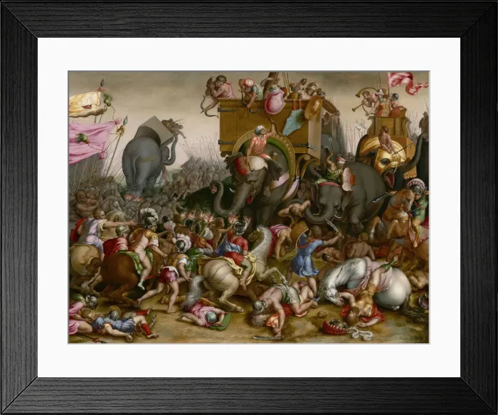 Framed Print : The Battle of Zama, after 1567. Creator: Unknown Framed Print : The Battle of Zama, after 1567. Creator: Unknown