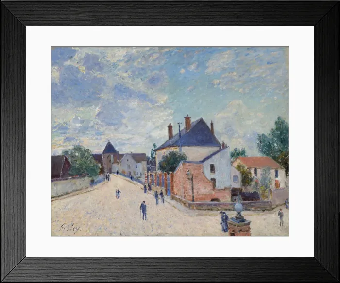 Framed Print : Street in Moret, c. 1890. Creator: Alfred Sisley Framed Print : Street in Moret, c. 1890. Creator: Alfred Sisley