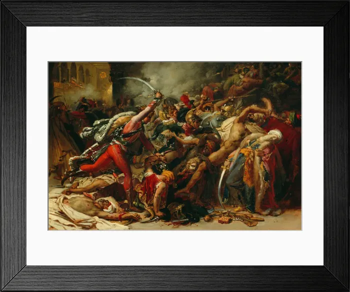 Framed Print : Sketch for The Revolt of Cairo, About 1810. Creator: Anne-Louis Girodet de Roussy-Trioson Framed Print : Sketch for The Revolt of Cairo, About 1810. Creator: Anne-Louis Girodet de Roussy-Trioson