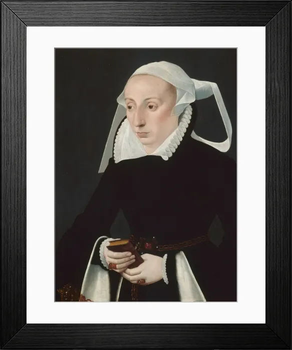 Framed Print : Portrait of a Woman with a Prayer Book, 1560 / 70. Creator: Bartholomaeus Bruyn the Younger Framed Print : Portrait of a Woman with a Prayer Book, 1560 / 70. Creator: Bartholomaeus Bruyn the Younger