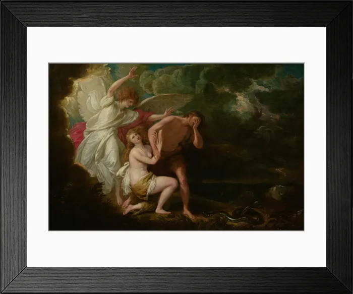 Framed Print : The Expulsion of Adam and Eve from Paradise, 1791, retouched 1803. Creator: Benjamin West Framed Print : The Expulsion of Adam and Eve from Paradise, 1791, retouched 1803. Creator: Benjamin West