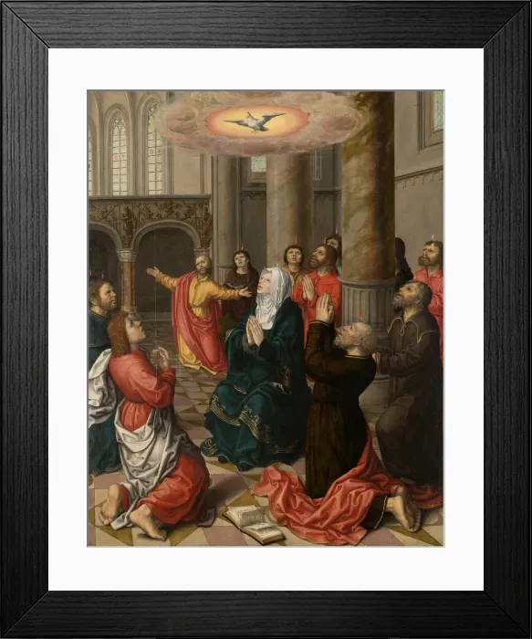 Framed Print : Pentecost, 1520 / 25. Creator: Workshop of Bernard van Orley Framed Print : Pentecost, 1520 / 25. Creator: Workshop of Bernard van Orley