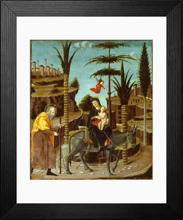 Framed Print : The Flight into Egypt, c. 1485. Creator: Bernardino Butinone Framed Print : The Flight into Egypt, c. 1485. Creator: Bernardino Butinone