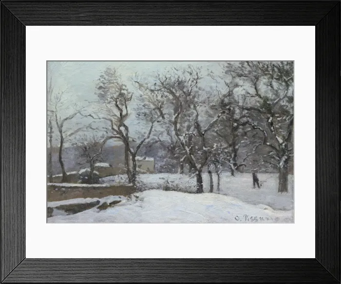Framed Print : Snow at Louveciennes, c. 1870. Creator: Camille Pissarro Framed Print : Snow at Louveciennes, c. 1870. Creator: Camille Pissarro