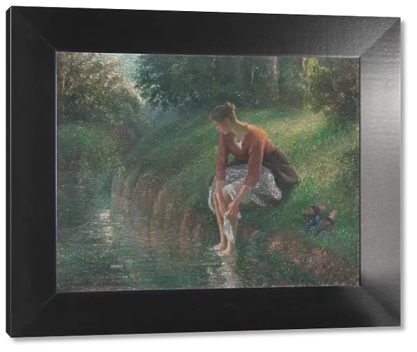 Woman Bathing Her Feet in a Brook, 1894  /  95. Creator: Camille Pissarro