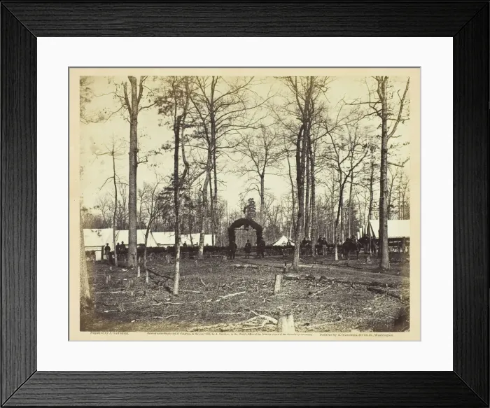 Framed Print : Field Hospital, Second Army Corps, Brandy Station, February 1864. Creator: James Gardner Framed Print : Field Hospital, Second Army Corps, Brandy Station, February 1864. Creator: James Gardner