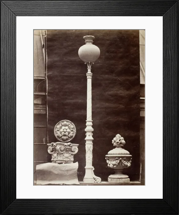 Framed Print : Interior Details and Candelabra, Theatre du Vaudeville, Paris, 1869