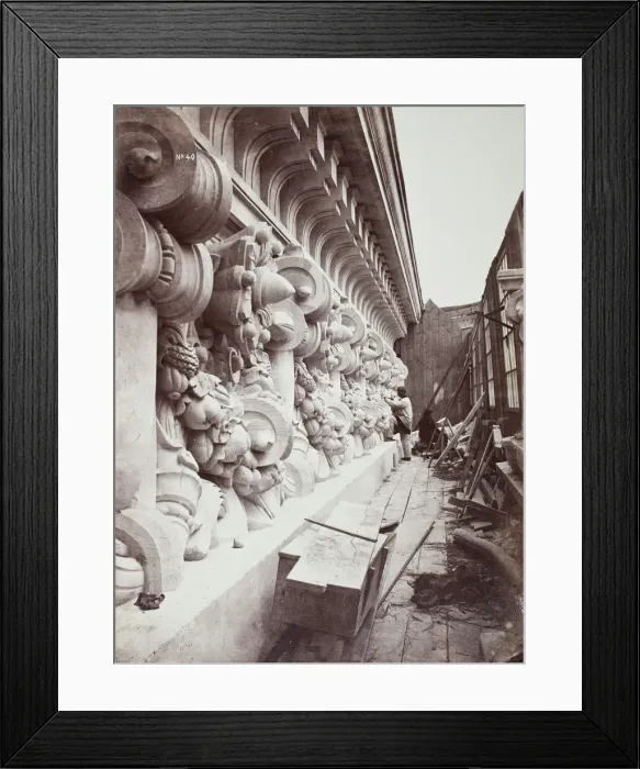 Framed Print : Stage Frieze and Cornice, c. 1870. Creator: Louis-Emile Durandelle Framed Print : Stage Frieze and Cornice, c. 1870. Creator: Louis-Emile Durandelle