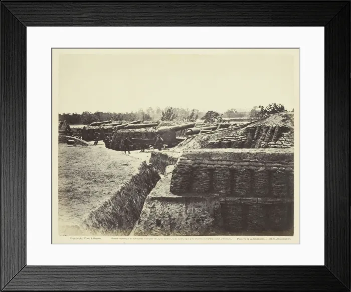 Framed Print : Battery No. 1, Near Yorktown, Virginia, May 1862. Creator: Wood & Gibson Framed Print : Battery No. 1, Near Yorktown, Virginia, May 1862. Creator: Wood & Gibson