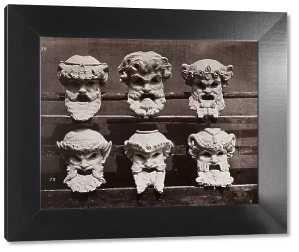 Masks from the Control Room (Masques du vestibule de controle), c. 1870