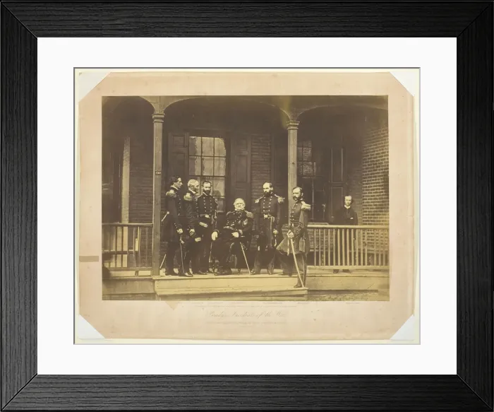 Framed Print : Lieutenant General Scott, General-in-Chief, U. S. Army and Staff, 1861 Framed Print : Lieutenant General Scott, General-in-Chief, U. S. Army and Staff, 1861