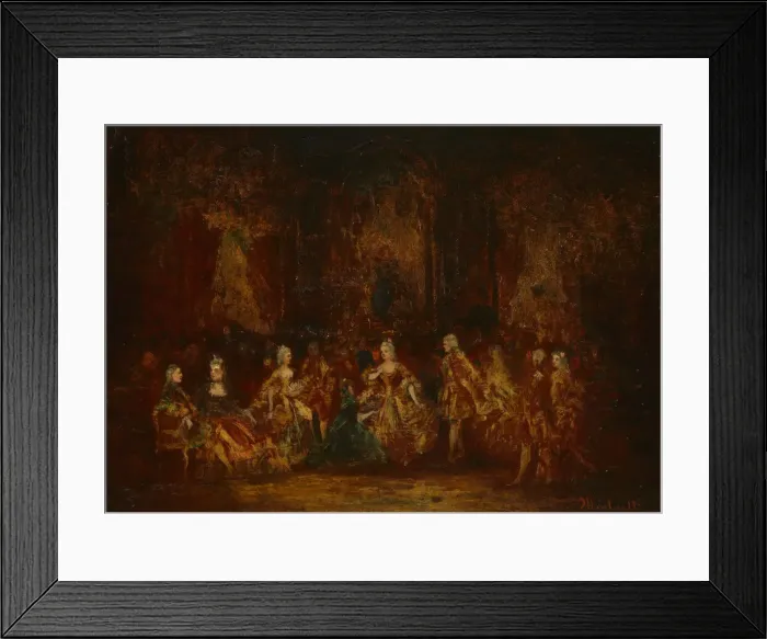Framed Print : Persons in Louis XV Costumes, c. 1880. Creator: Adolphe Monticelli Framed Print : Persons in Louis XV Costumes, c. 1880. Creator: Adolphe Monticelli