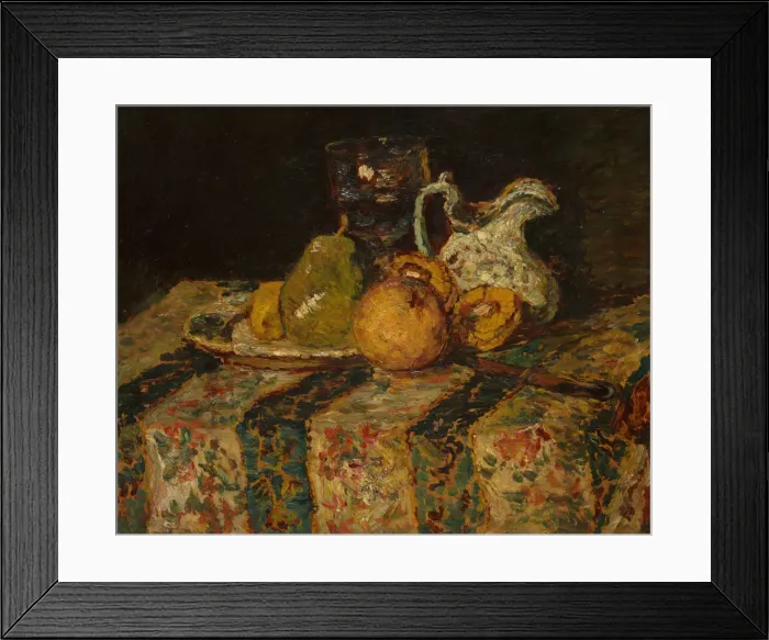 Framed Print : Still Life with Fruit and Wine Jug, 1874. Creator: Adolphe Monticelli Framed Print : Still Life with Fruit and Wine Jug, 1874. Creator: Adolphe Monticelli