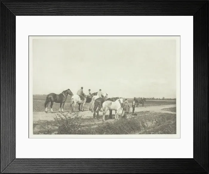 Framed Print : Homewards from Plough, c. 1889, printed October 1889. Creator: Joseph Gale Framed Print : Homewards from Plough, c. 1889, printed October 1889. Creator: Joseph Gale