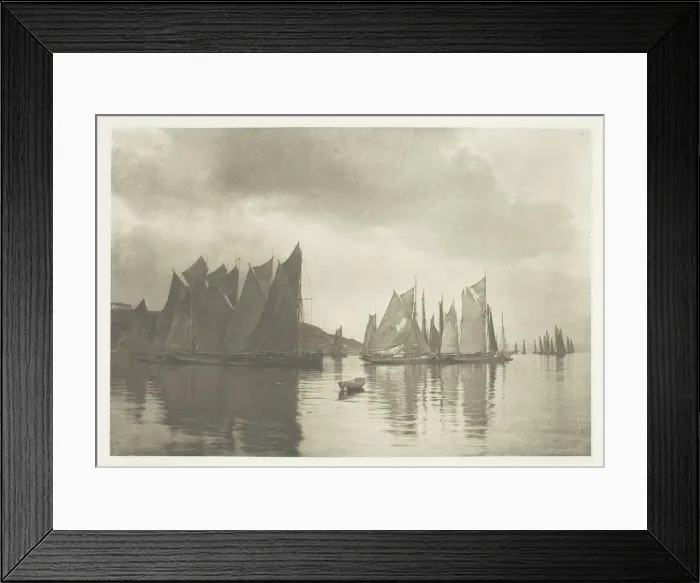Framed Print : Brixham Trawlers, c. 1889, printed October 1889. Creator: Joseph Gale Framed Print : Brixham Trawlers, c. 1889, printed October 1889. Creator: Joseph Gale