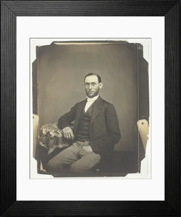 Framed Print : Untitled [portrait of a bearded man], 1850  /  59. Creator: Oliver H. Willard