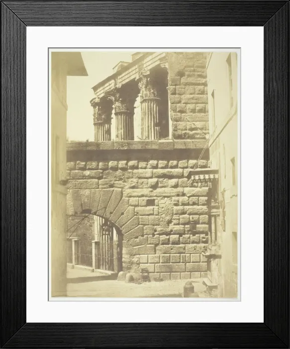 Framed Print : Untitled (Roman wall with gate), c. 1857. Creator: Robert MacPherson Framed Print : Untitled (Roman wall with gate), c. 1857. Creator: Robert MacPherson