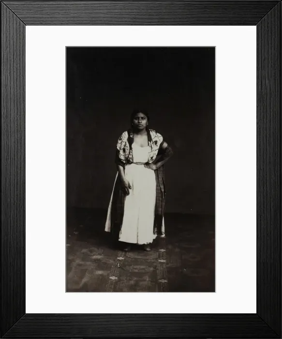 Framed Print : Study of Indian Girl, Mexico, c. 1864. Creator: Imprimerie d Aubert et Cie Framed Print : Study of Indian Girl, Mexico, c. 1864. Creator: Imprimerie d Aubert et Cie