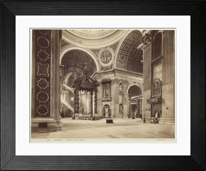 Framed Print : Church of St. Peter s, Rome, (Roma, Chiesa di San Pietro), c. 1870