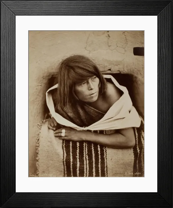 Framed Print : Zuni, Watching, 1879 / 81. Creator: John Karl Hillers