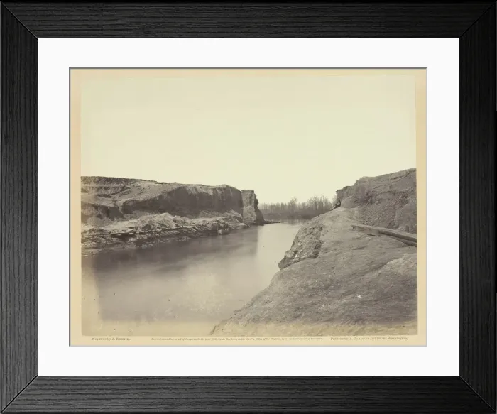 Framed Print : Dutch Gap Canal, James River, Virginia, March 1864. Creator: John Reekie Framed Print : Dutch Gap Canal, James River, Virginia, March 1864. Creator: John Reekie