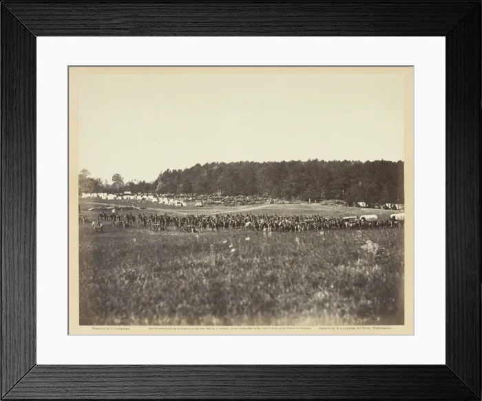 Framed Print : Battery A, Fourth U. S. Artillery, Robertsons Brigade, February 1864