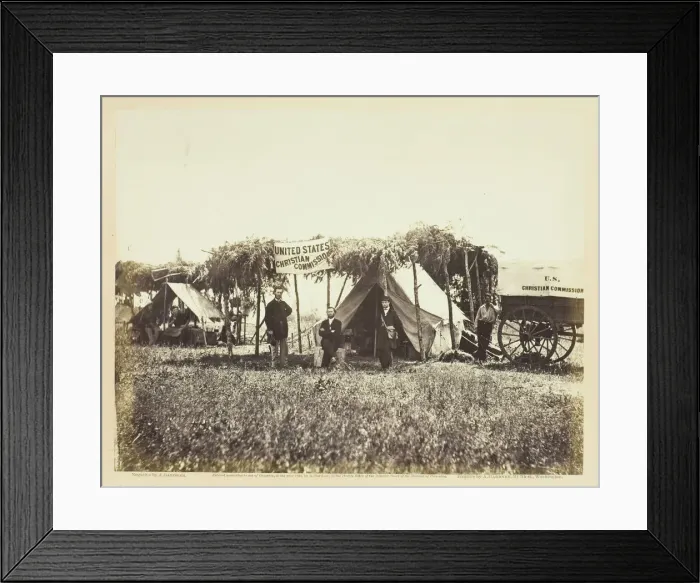 Framed Print : Headquarters Christian Commission in the Field, September 1863. Creator: James Gardner Framed Print : Headquarters Christian Commission in the Field, September 1863. Creator: James Gardner