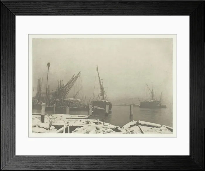 Framed Print : A Foggy Day on the Thames, c. 1889, printed October 1889. Creator: Joseph Gale Framed Print : A Foggy Day on the Thames, c. 1889, printed October 1889. Creator: Joseph Gale