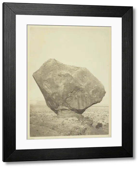 Framed Print : Perched Rock, Rocker Creek, Arizona, 1872. Creator: William H. Bell Framed Print : Perched Rock, Rocker Creek, Arizona, 1872. Creator: William H. Bell