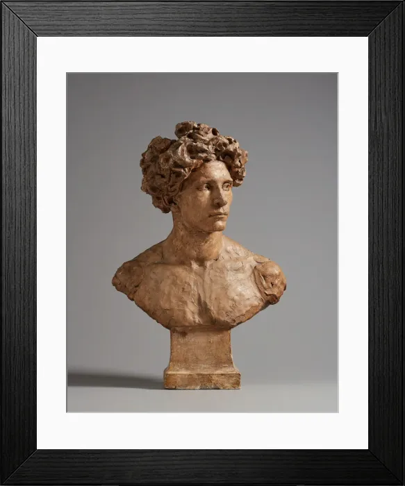 Framed Print : Bust of a Young Man, 1877. Creator: Jules Dalou Framed Print : Bust of a Young Man, 1877. Creator: Jules Dalou