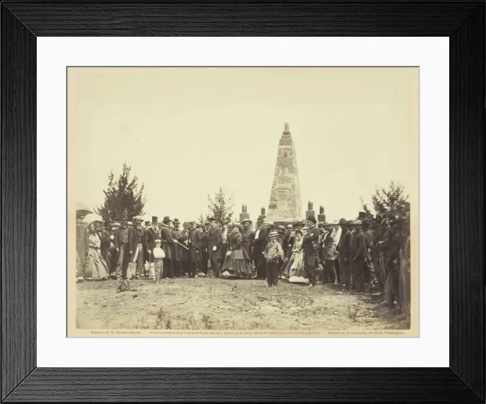 Framed Print : Dedication of Monument on Bull Run Battle-field, June 1865. Creator: William Morris Smith Framed Print : Dedication of Monument on Bull Run Battle-field, June 1865. Creator: William Morris Smith
