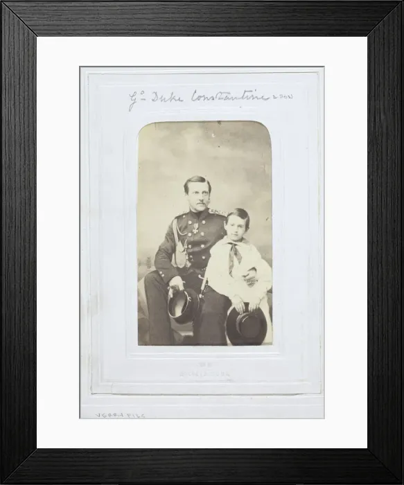 Framed Print : Grand Duke Constantine and Son, 1860-69. Creator: Verry Fils Framed Print : Grand Duke Constantine and Son, 1860-69. Creator: Verry Fils