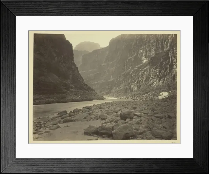 Framed Print : Colorado River, Mouth of Kanab Wash, Looking West, 1872. Creator: William H. Bell Framed Print : Colorado River, Mouth of Kanab Wash, Looking West, 1872. Creator: William H. Bell