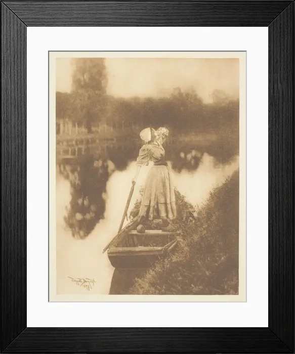 Framed Print : Hailing the Ferry, 1897. Creator: John E. Dumont