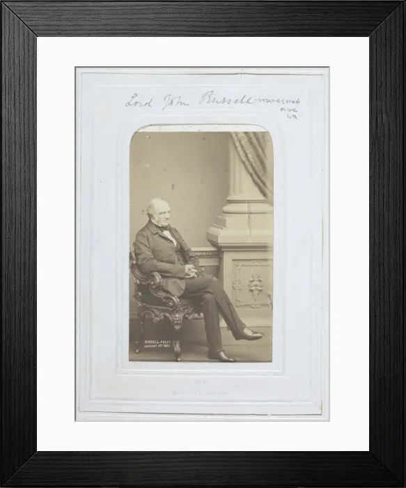Framed Print : Lord John Russell, 1861. Creator: John Jabez Edwin Mayall Framed Print : Lord John Russell, 1861. Creator: John Jabez Edwin Mayall