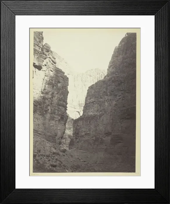 Framed Print : Limestone Walls Kanab Wash, Colorado River, 1872. Creator: William H. Bell Framed Print : Limestone Walls Kanab Wash, Colorado River, 1872. Creator: William H. Bell