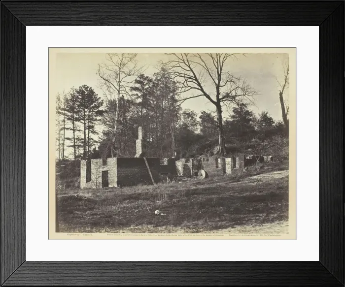 Framed Print : Ruins of Gains Mill, Virginia, April 1865. Creator: John Reekie Framed Print : Ruins of Gains Mill, Virginia, April 1865. Creator: John Reekie
