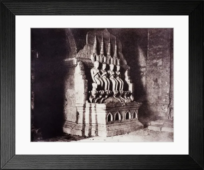 Framed Print : No. 23. Pugahm Myo [Pagan]. Figures in Damayangyee Pagoda [Dhamma-yan-gyi]