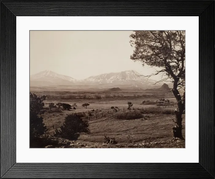 Framed Print : The Spanish Peaks, c. 1871. Creator: William H. Jackson Framed Print : The Spanish Peaks, c. 1871. Creator: William H. Jackson