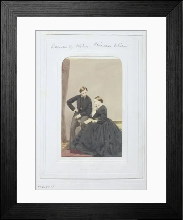 Framed Print : Prince of Wales and Princess Alice, 1860-69. Creator: John Jabez Edwin Mayall Framed Print : Prince of Wales and Princess Alice, 1860-69. Creator: John Jabez Edwin Mayall