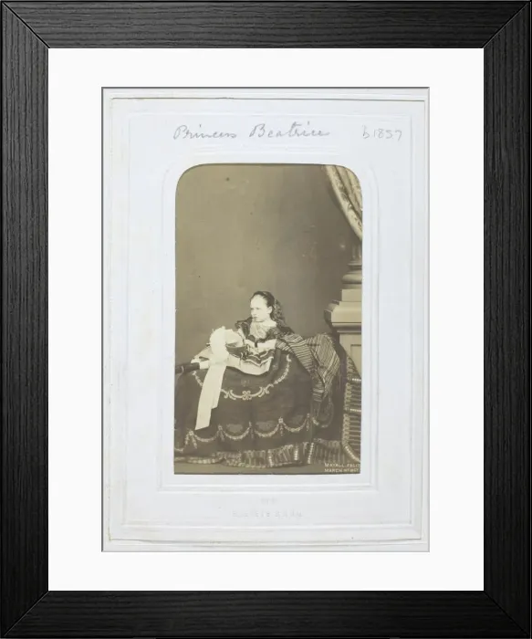 Framed Print : Princess Beatrice, 1861. Creator: John Jabez Edwin Mayall Framed Print : Princess Beatrice, 1861. Creator: John Jabez Edwin Mayall