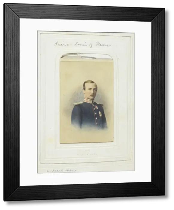 Framed Print : Prince Louis of Hesse, 1860-69. Creator: L. Hse & Company Framed Print : Prince Louis of Hesse, 1860-69. Creator: L. Hse & Company