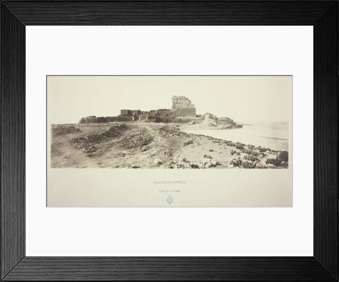 Framed Print : Kalaat-El-Athlit, Cotede la Terre, c. 1860. Creator: Louis de Clercq Framed Print : Kalaat-El-Athlit, Cotede la Terre, c. 1860. Creator: Louis de Clercq