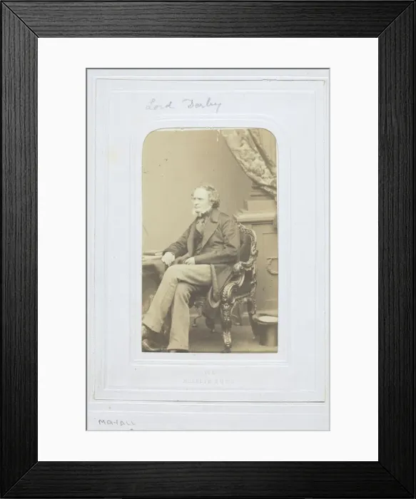 Framed Print : The Earl of Derby, 1860-69. Creator: John Jabez Edwin Mayall Framed Print : The Earl of Derby, 1860-69. Creator: John Jabez Edwin Mayall