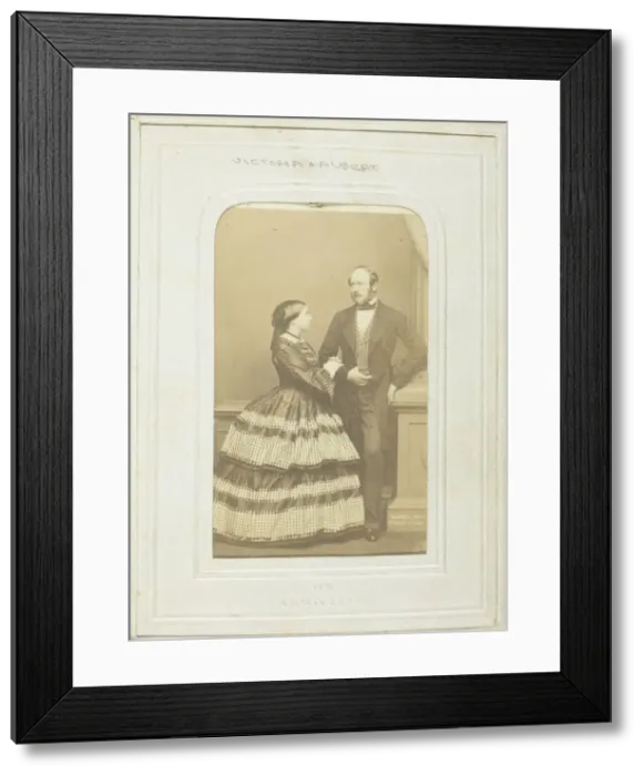 Framed Print : The Queen and Prince Consort, 1861. Creator: John Jabez Edwin Mayall Framed Print : The Queen and Prince Consort, 1861. Creator: John Jabez Edwin Mayall