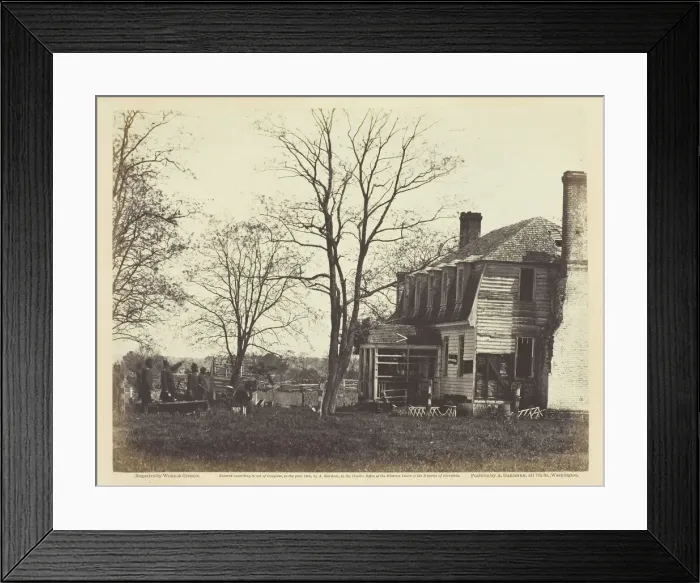 Framed Print : Moore House, Yorktown, Virginia, May 1862. Creator: Wood & Gibson Framed Print : Moore House, Yorktown, Virginia, May 1862. Creator: Wood & Gibson