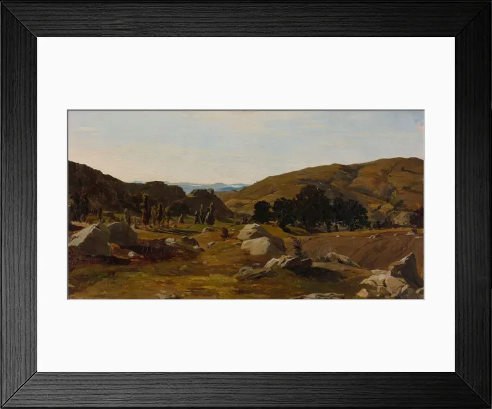 Framed Print : Landscape near Chiusi, Tuscany, 1841. Creator: Alexandre Desgoffe Framed Print : Landscape near Chiusi, Tuscany, 1841. Creator: Alexandre Desgoffe